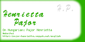 henrietta pajor business card